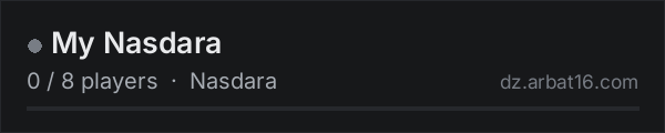 My Nasdara on the AR16 DayZ server list