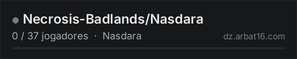 Necrosis-Badlands/Nasdara na lista de servidores de DayZ da AR16
