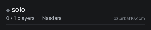 solo on the AR16 DayZ server list