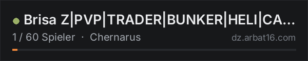 Brisa Z|PVP|TRADER|BUNKER|HELI|CAR|ILHAS|BOT|RAID| in der DayZ-Serverliste von AR16