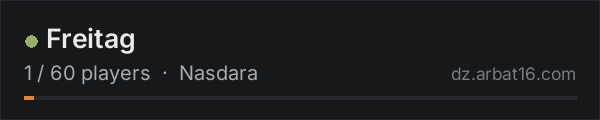 Freitag on the AR16 DayZ server list