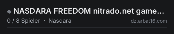 NASDARA FREEDOM nitrado.net gameserver in der DayZ-Serverliste von AR16