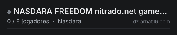 NASDARA FREEDOM nitrado.net gameserver na lista de servidores de DayZ da AR16