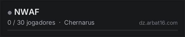 NWAF na lista de servidores de DayZ da AR16