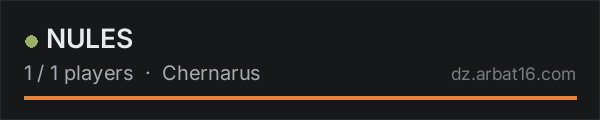 NULES on the AR16 DayZ server list