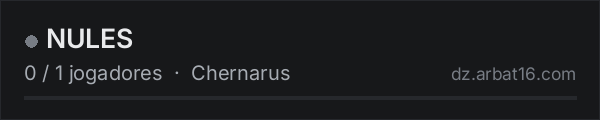 NULES na lista de servidores de DayZ da AR16