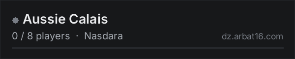 Aussie Calais on the AR16 DayZ server list