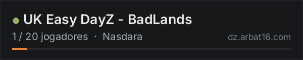 UK Easy DayZ - BadLands na lista de servidores de DayZ da AR16