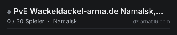 PvE Wackeldackel-arma.de Namalsk, NPC's, Trader in der DayZ-Serverliste von AR16