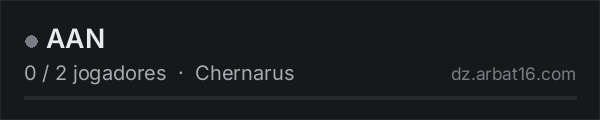 AAN na lista de servidores de DayZ da AR16