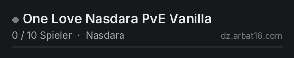 One Love Nasdara PvE Vanilla in der DayZ-Serverliste von AR16
