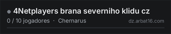 4Netplayers brana severniho klidu cz na lista de servidores de DayZ da AR16