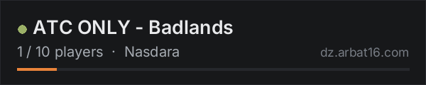 ATC ONLY - Badlands on the AR16 DayZ server list