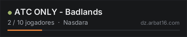 ATC ONLY - Badlands na lista de servidores de DayZ da AR16