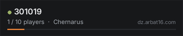 301019 on the AR16 DayZ server list