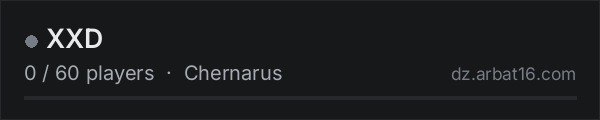 XXD on the AR16 DayZ server list