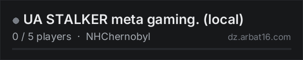 UA STALKER meta gaming. (local) on the AR16 DayZ server list