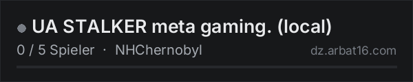 UA STALKER meta gaming. (local) in der DayZ-Serverliste von AR16
