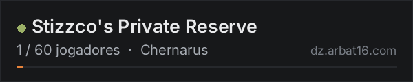 Stizzco's Private Reserve na lista de servidores de DayZ da AR16