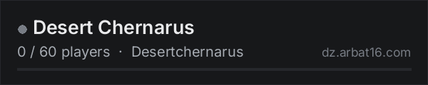 Desert Chernarus on the AR16 DayZ server list
