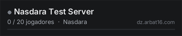 Nasdara Test Server na lista de servidores de DayZ da AR16