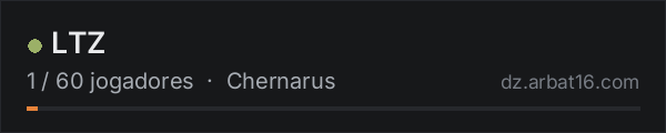 LTZ na lista de servidores de DayZ da AR16