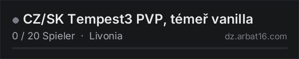 CZ/SK Tempest3 PVP, témeř vanilla in der DayZ-Serverliste von AR16