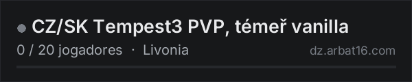 CZ/SK Tempest3 PVP, témeř vanilla na lista de servidores de DayZ da AR16