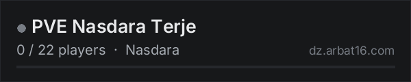 PVE Nasdara Terje on the AR16 DayZ server list