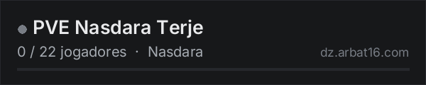 PVE Nasdara Terje na lista de servidores de DayZ da AR16