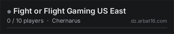 Fight or Flight Gaming US East on the AR16 DayZ server list
