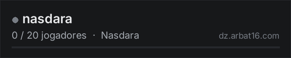 nasdara na lista de servidores de DayZ da AR16