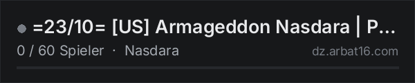 =23/10= US Armageddon Nasdara | PvE w/ PvP Zones in der DayZ-Serverliste von AR16