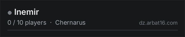 Inemir on the AR16 DayZ server list