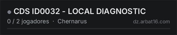 CDS ID0032 - LOCAL DIAGNOSTIC na lista de servidores de DayZ da AR16