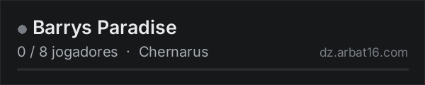 Barrys Paradise na lista de servidores de DayZ da AR16