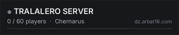 TRALALERO SERVER on the AR16 DayZ server list