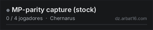 MP-parity capture (stock) na lista de servidores de DayZ da AR16