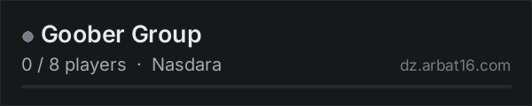 Goober Group on the AR16 DayZ server list