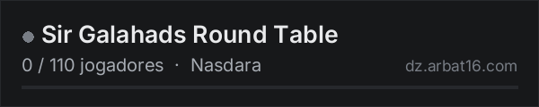Sir Galahads Round Table na lista de servidores de DayZ da AR16