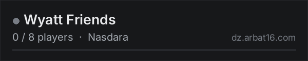 Wyatt Friends on the AR16 DayZ server list
