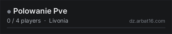 Polowanie Pve on the AR16 DayZ server list