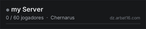 my Server na lista de servidores de DayZ da AR16