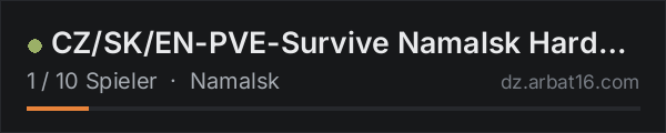 CZ/SK/EN-PVE-Survive Namalsk Hardcore (AndyA) in der DayZ-Serverliste von AR16