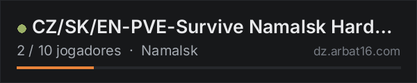 CZ/SK/EN-PVE-Survive Namalsk Hardcore (AndyA) na lista de servidores de DayZ da AR16