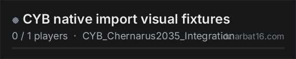 CYB native import visual fixtures on the AR16 DayZ server list