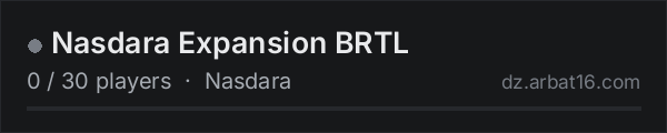 Nasdara Expansion BRTL on the AR16 DayZ server list