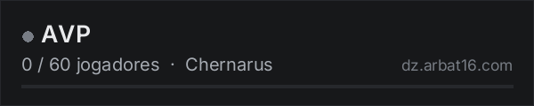 AVP na lista de servidores de DayZ da AR16