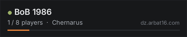 BoB 1986 on the AR16 DayZ server list