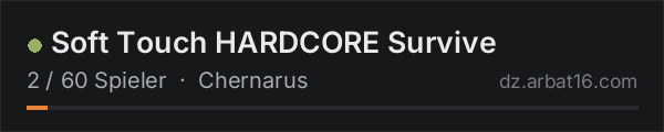 Soft Touch HARDCORE Survive in der DayZ-Serverliste von AR16